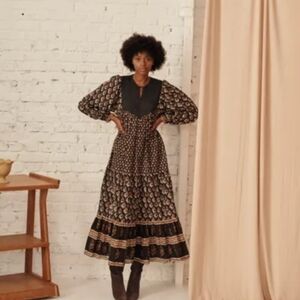Louise Misha Gypsy Block Print Maxi Dress